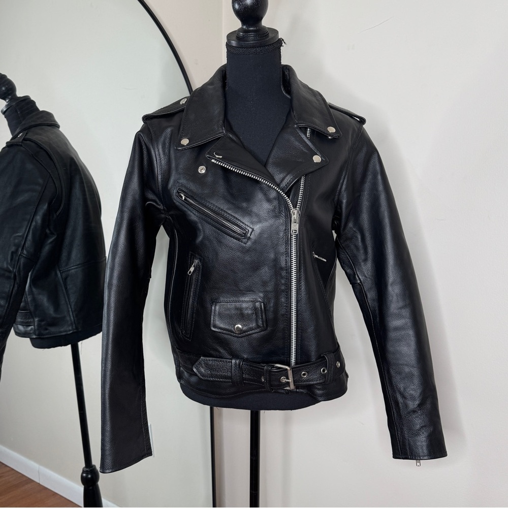 Milwaukee Leather Women's Classic Black Premium Moto Jacket Size M